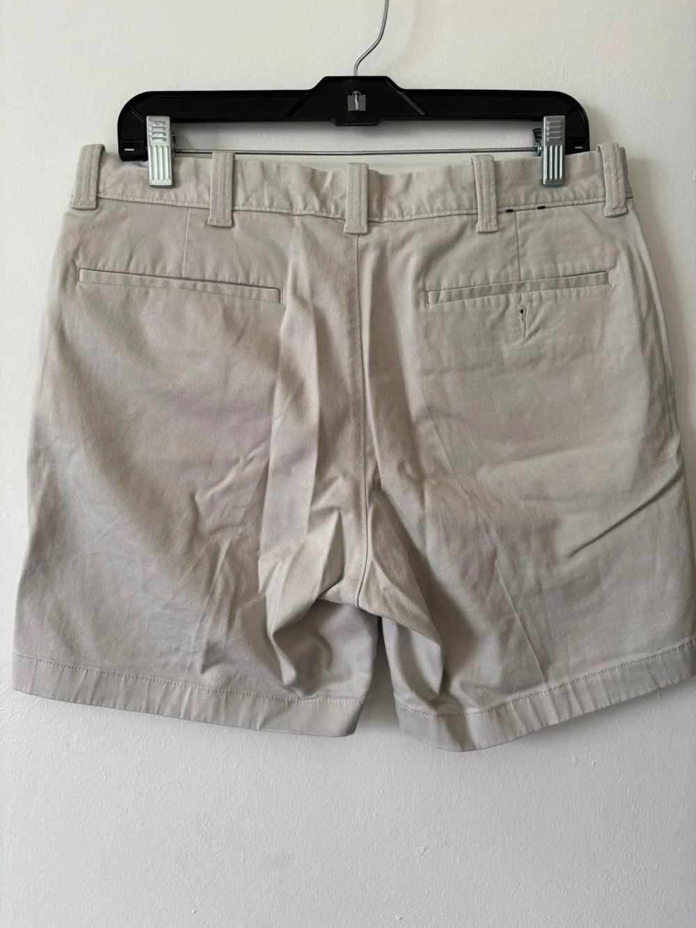 J. Crew Men's Beige Flat-Front Chino Shorts